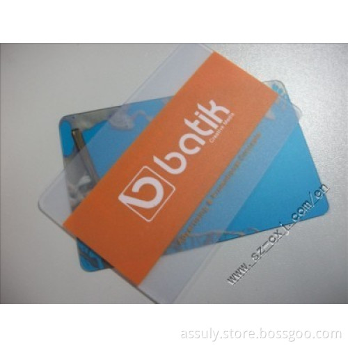 Semi-transparent card